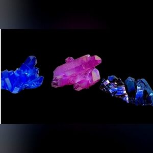 STUNNING Vibrant Aura Clear Quartz Crystal Cluster 3 Options